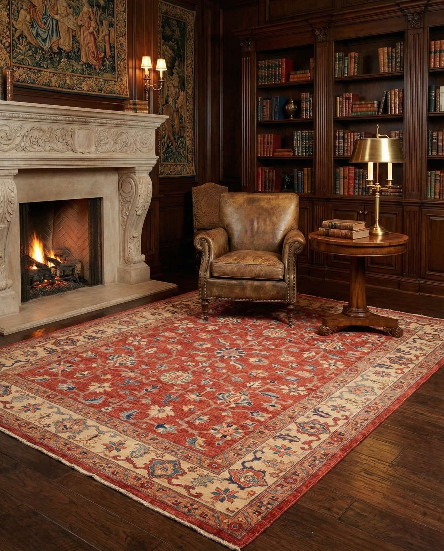 6' 4 x 8' Hand Knotted Ariana Ziegler Rug