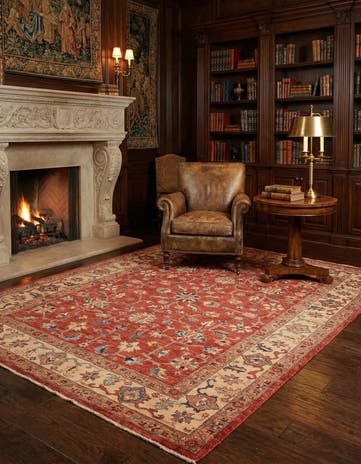 6' 4 x 8' Hand Knotted Ariana Ziegler Rug