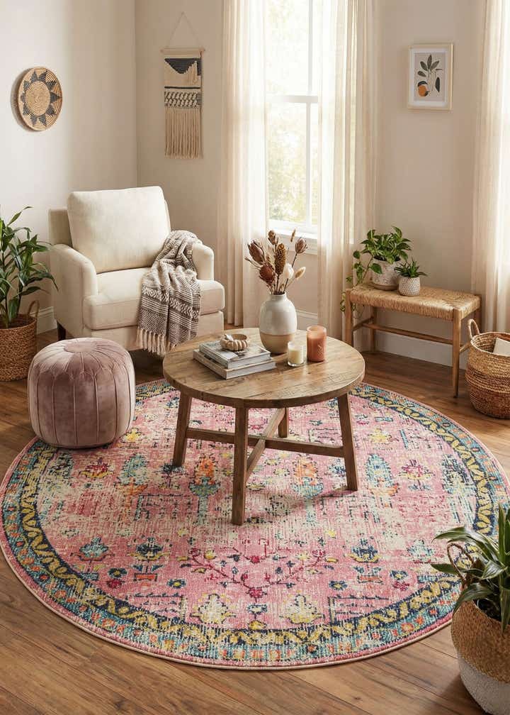 8' x 8' Washable Alta Round Rug