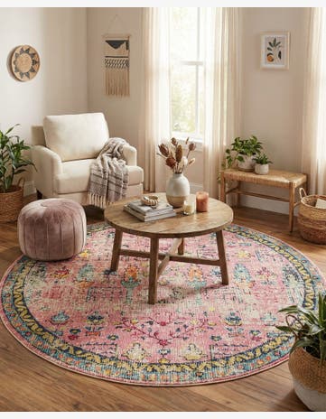 8' x 8' Washable El Paso Round Rug