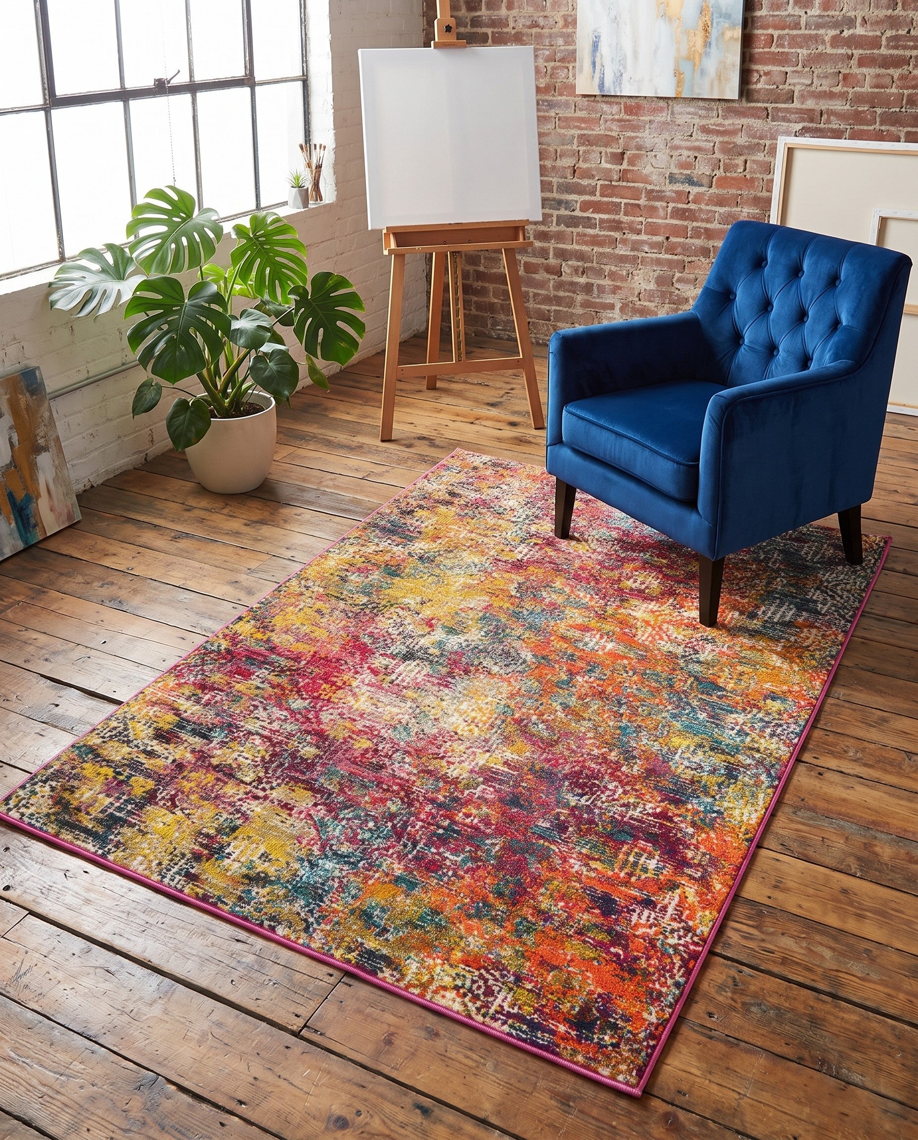 4' x 6' Washable Vivid Rug