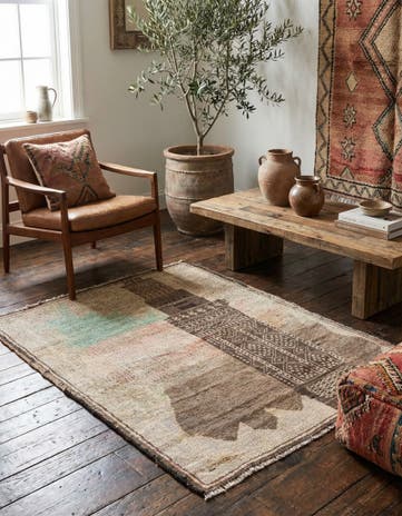 3' x 4' 6 Hand Knotted Ultra Vintage Persian Wool Rug