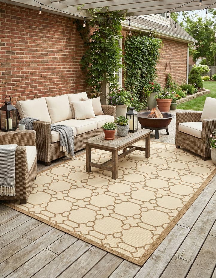8' x 11' 4 Easy-Clean Lattice Indoor / Outdoo...
