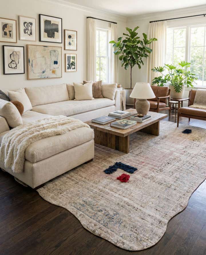 8' 10 x 9' 6 Hand Knotted Ultra Vintage Persian Wool Square Rug