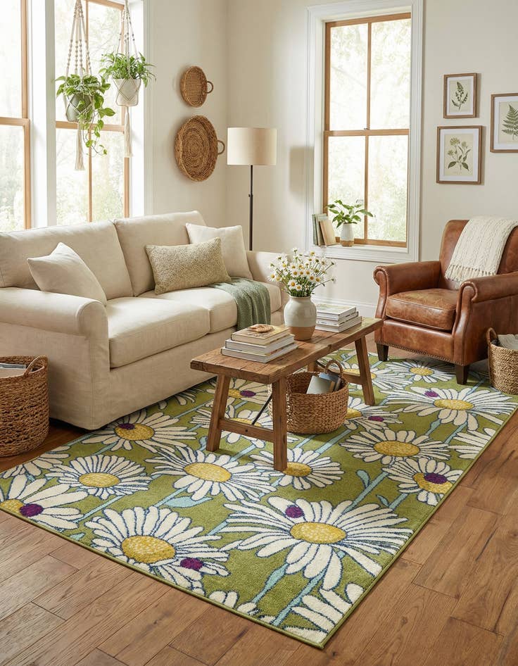 Detail image of 5' 3 x 8' Bloom Rug