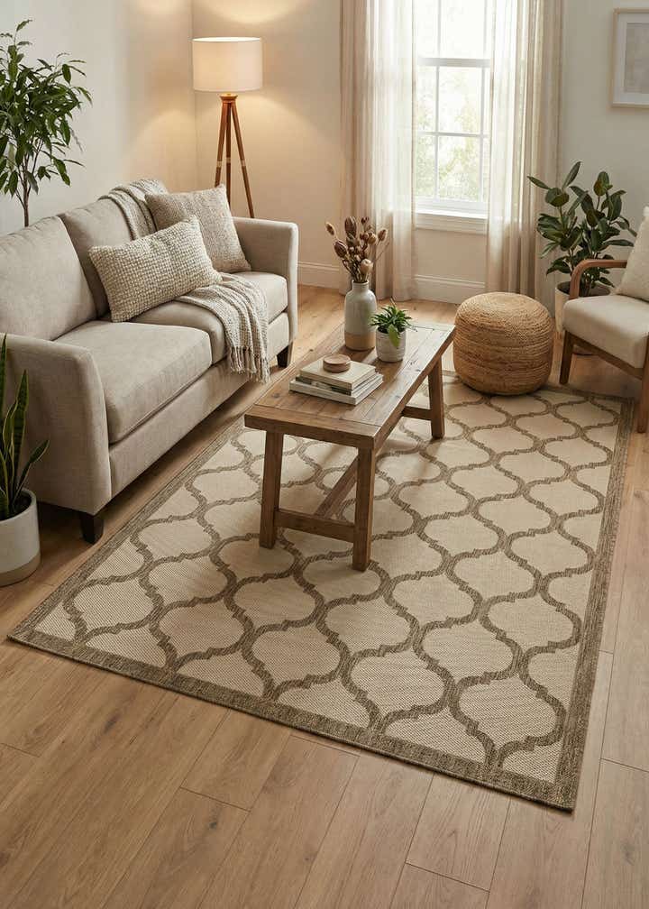 7' x 10' Easy-Clean Trellis Indoor / Outdoor Rug