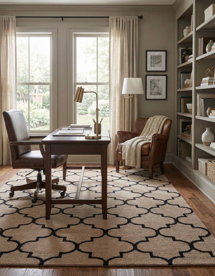 Detail image of  5' x 8' Luna Wool Rug