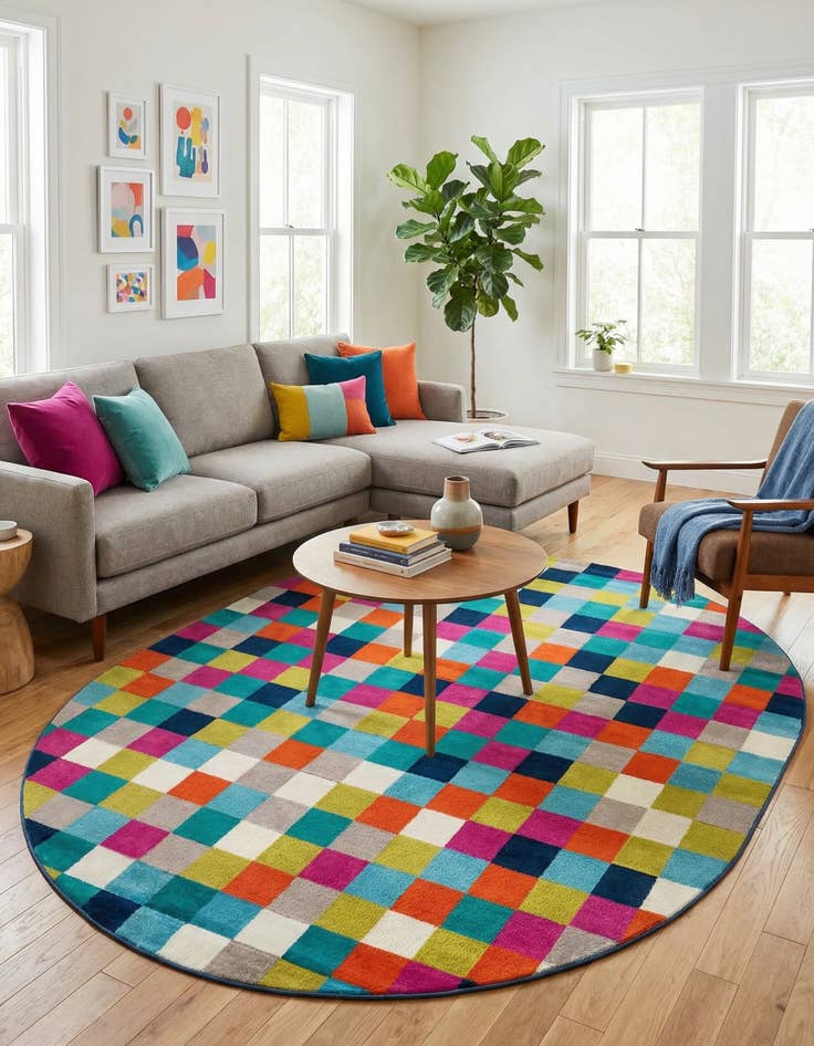 Detail image of  7' 10 x 10' Azalea Oval Rug