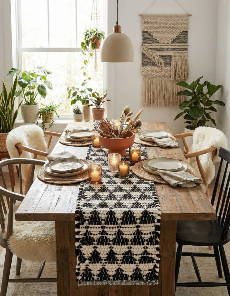 Detail image of  1' 2 x 10'  Hand Woven Chindi Jute Table Runner Rug