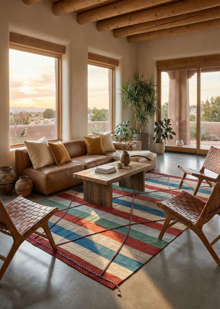 6' 3 x 10' Hand Woven Kilim Modern Wool Rug