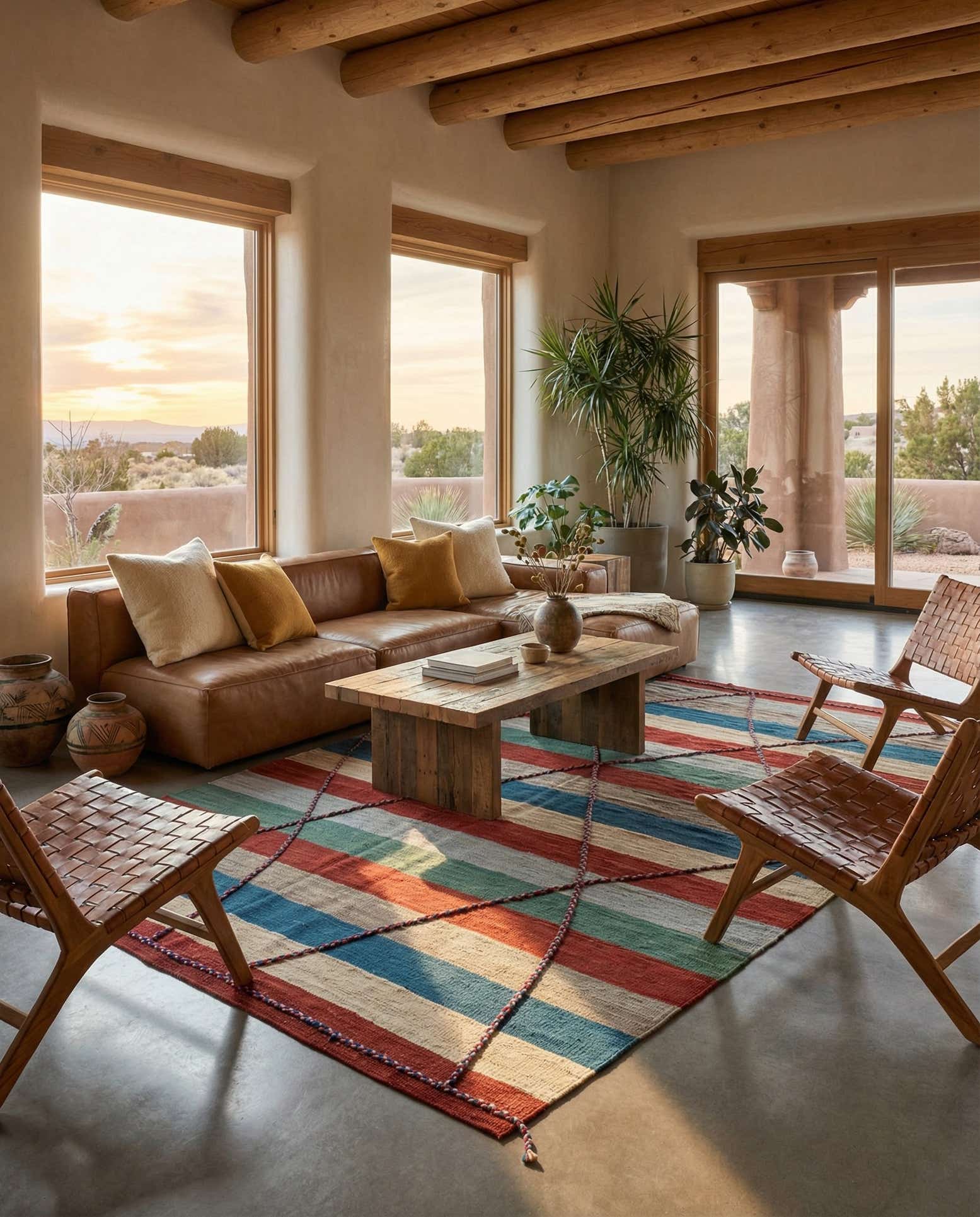 6' 3 x 10' Hand Woven Kilim Modern Wool Rug