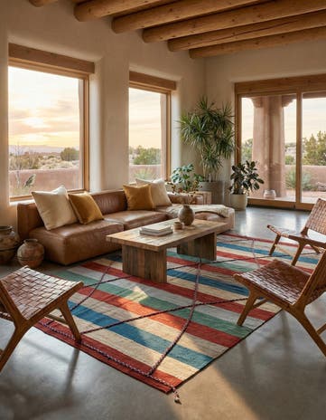 6' 3 x 10' Hand Woven Kilim Modern Wool Rug