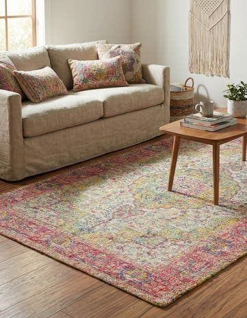 4' 1 x 6' 1 Hand Woven Chenille Jute Rug