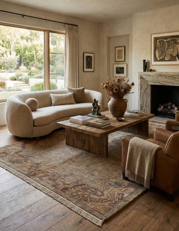5' 5 x 7' 6 Hand Knotted Nepal Wool Rug