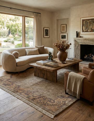 5' 5 x 7' 6 Hand Knotted Nepal Wool Rug