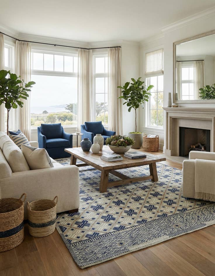 Detail image of  9' 7 x 14' 6  Hand Knotted Darya Wool Rug