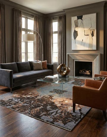 5' 5 x 7' 7 Hand Knotted Anar Rug