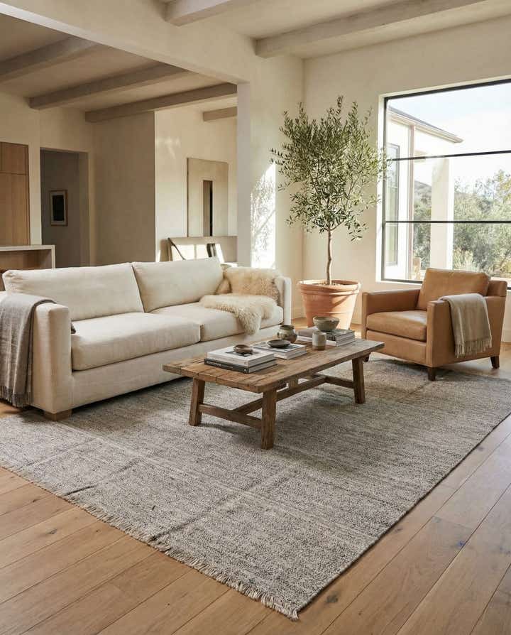 8' 7 x 9' 6 Hand Woven Kilim Modern Wool Rug