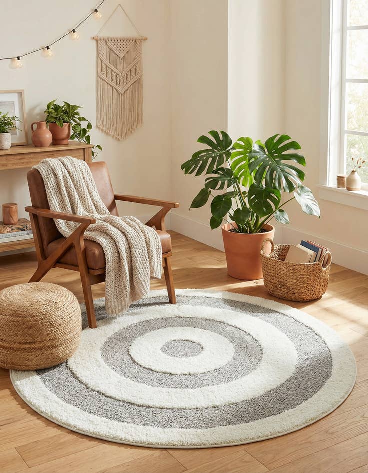 Detail image of 5' 3 x 5' 3 Boho Round Rug