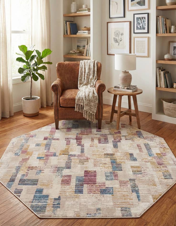 Detail image of 5' 3 x 5' 3 Deepa Octagon Rug