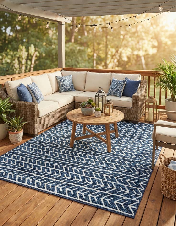 Detail image of 6' x 9'  Washable Sabrina Soto Aston Indoor / Outdoor Rug