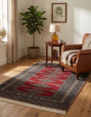 3' 2 x 5' Hand Knotted Bokhara Oriental Wool Rug