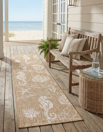 2' x 8' Easy-Clean Coastal Indoor / Outdoor Runner Rug
