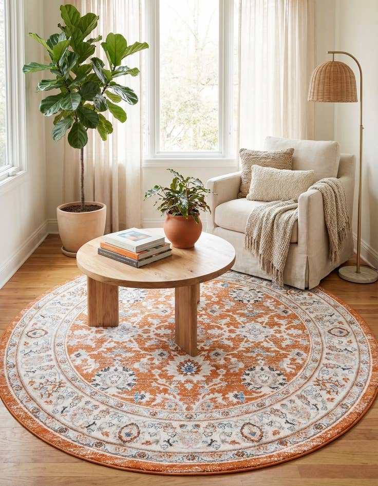 Detail image of 7' 10 x 7' 10 Charlotte Round Rug