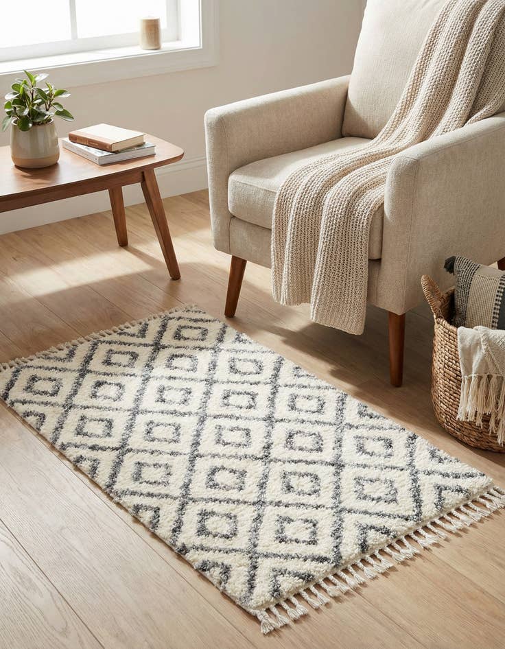 Detail image of 1' 4 x 1' 4 Lagom Shag Sample Rug