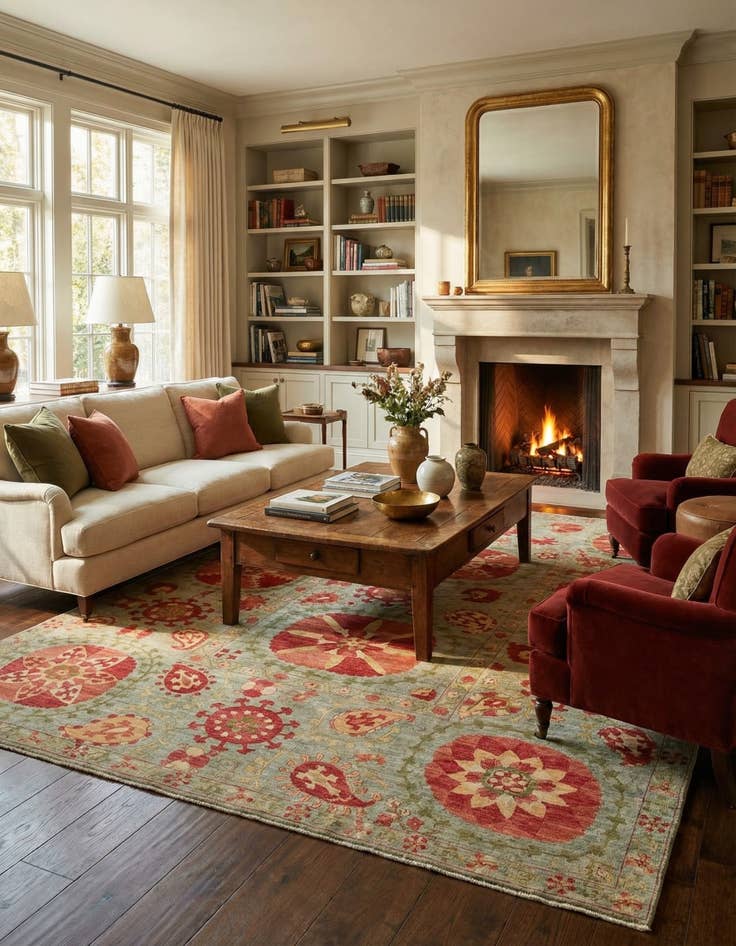 Detail image of 8' 1 x 9' 10  Hand Knotted Ariana Ziegler Oriental Rug