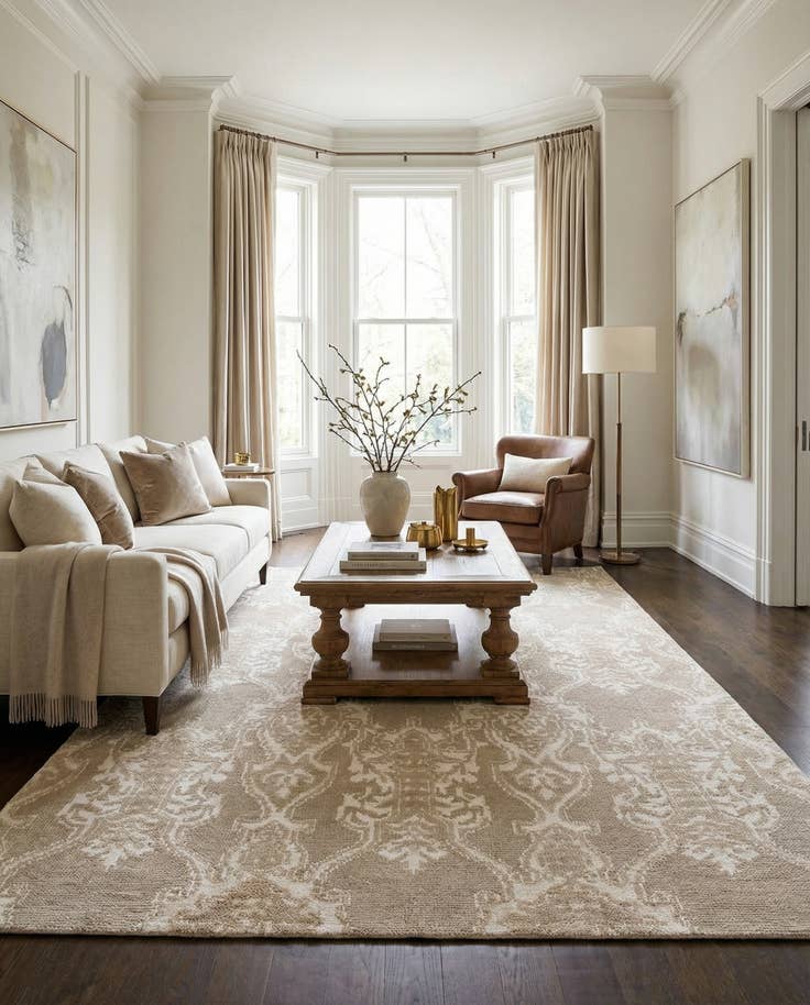 Detail image of 5' 10 x 9' Hand Knotted Darya Rug
