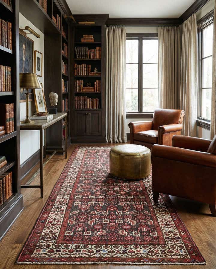 3' 7 x 10' 9 Hand Knotted Malayer Persian Wool Runner Rug