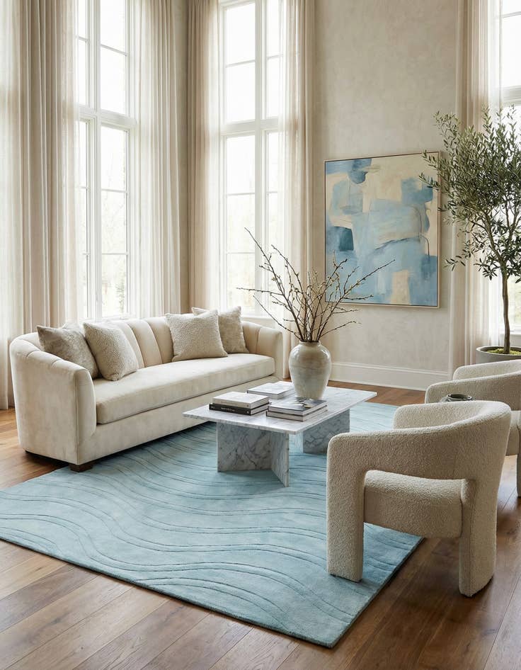 Detail image of  6' 9 x 9' 10  Hand Knotted Darya Wool Rug