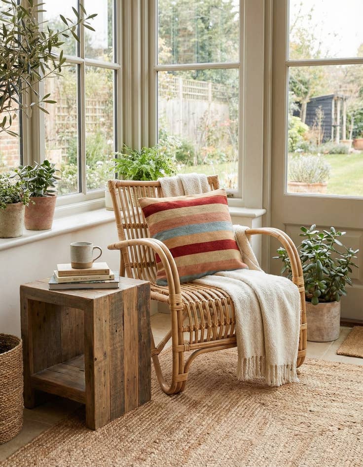 Detail image of 2' 4 x 2' 4  Hand Woven Pillow Wool Square Rug