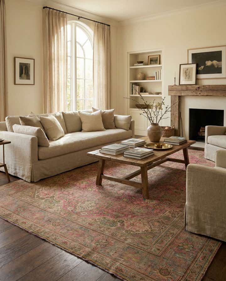 9' 5 x 12' 4 Hand Knotted Ultra Vintage Persian Wool Rug