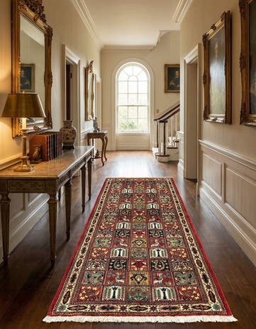 2' 7 x 6' 5 Hand Knotted Qom Persian Runner Rug