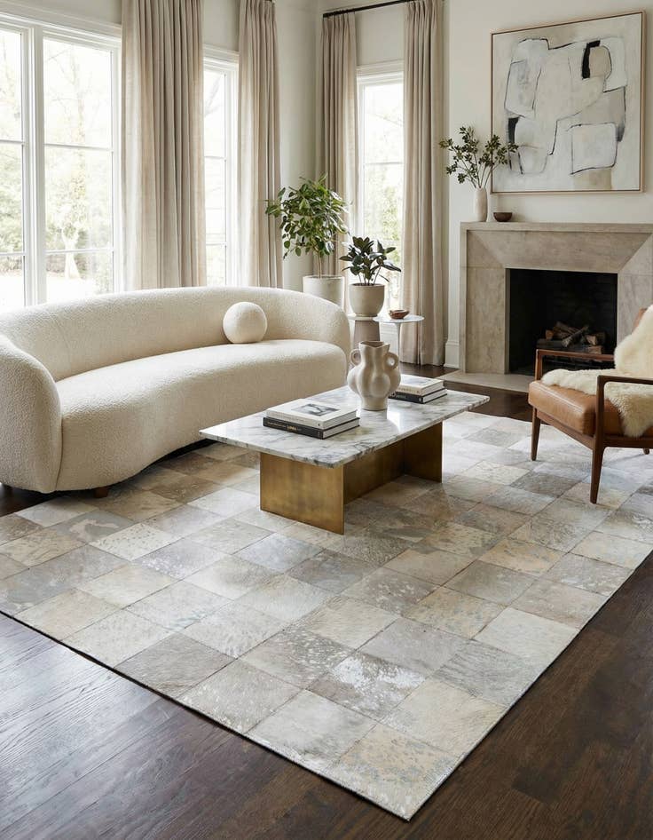 Detail image of 5' 1 x 8' Cowhide Rug