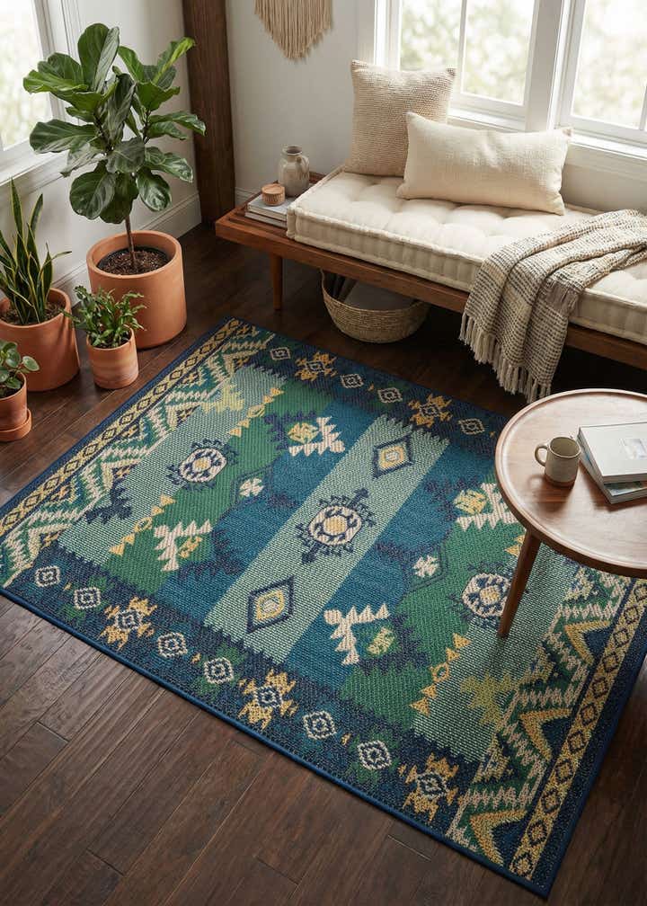 4' x 6' Easy-Clean Baja Indoor / Outdoor Rug