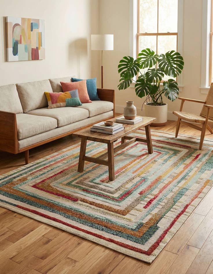 Detail image of  5' 3 x 8'  Washable Casablanca Indoor / Outdoor Rug