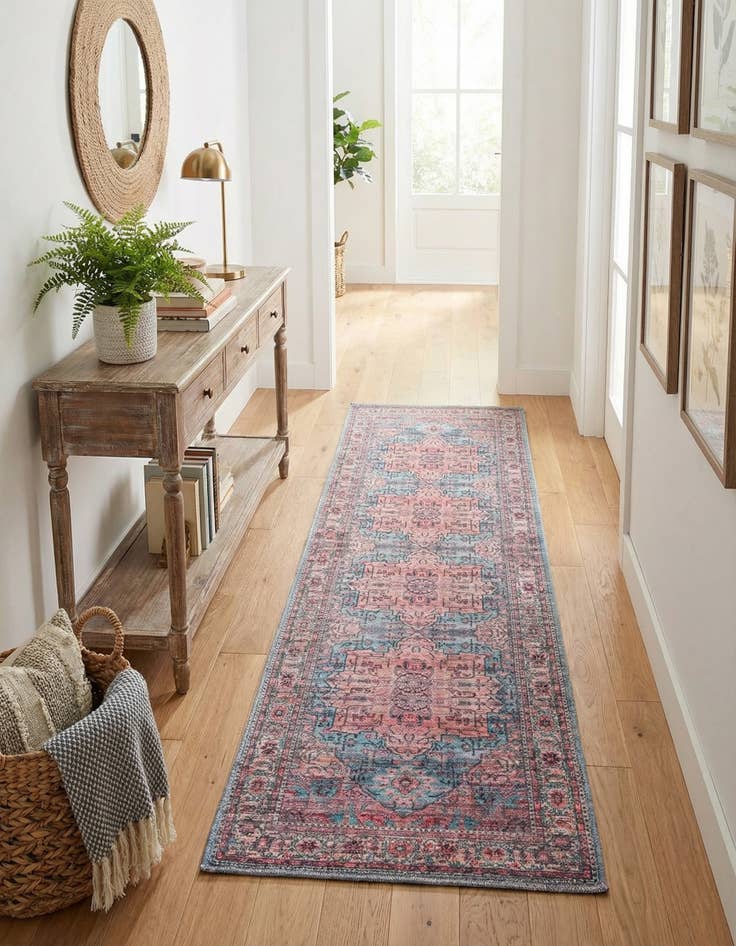 Detail image of 2' x 10'  Washable Maahru Runner Rug