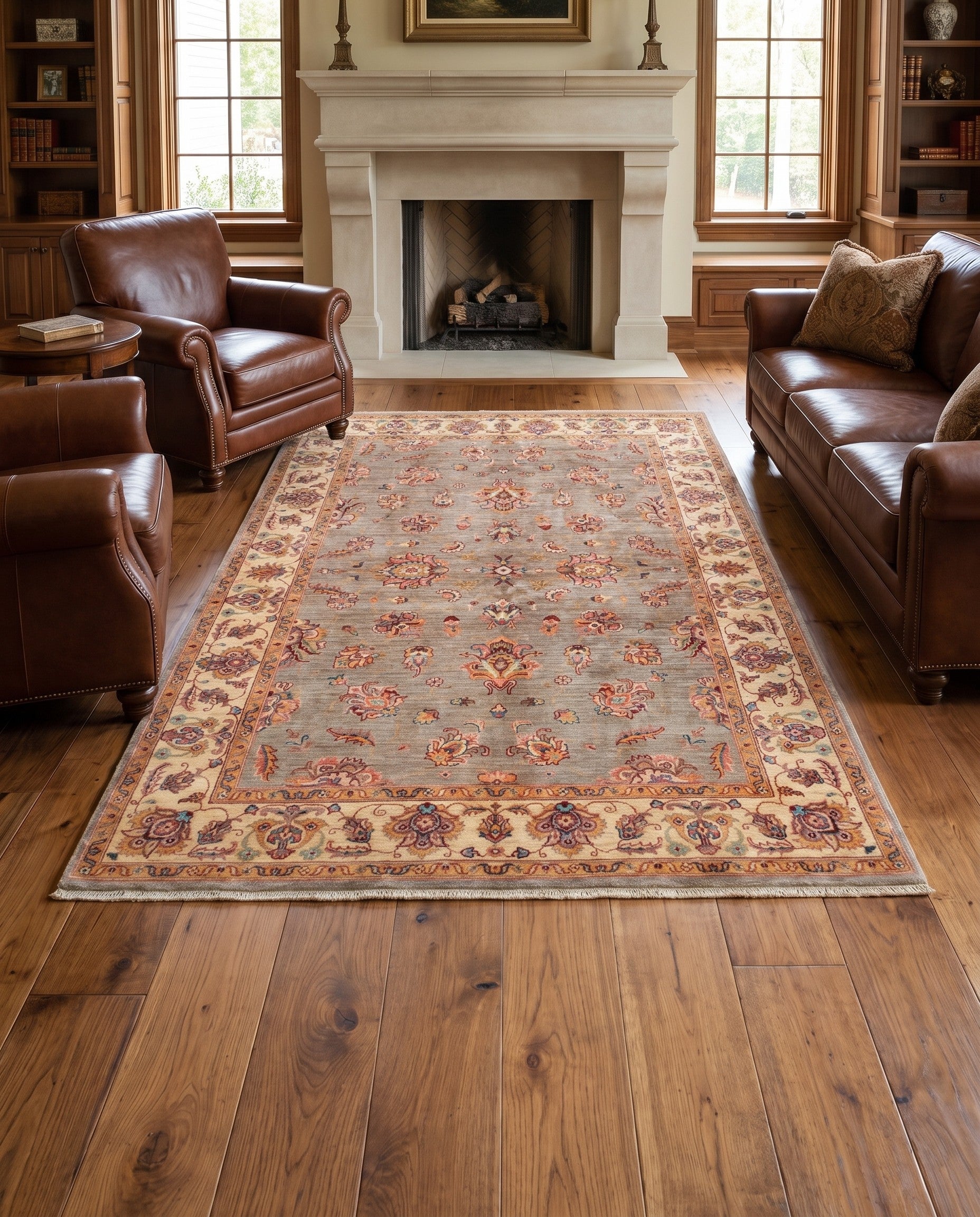 5' 9 x 7' 10 Hand Knotted Ziegler Rug