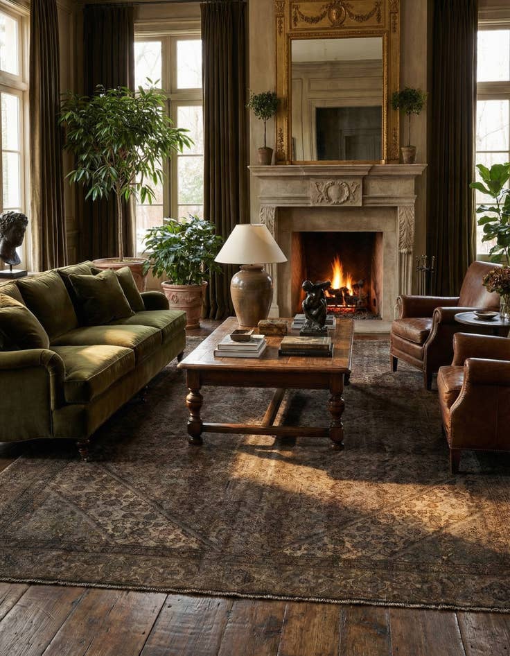 Detail image of 9' 3 x 12' 3 Vintage Royal Rug