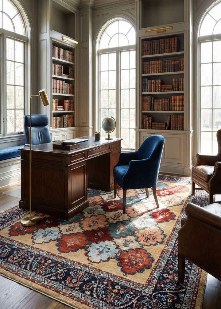6' 9 x 9' 8 Hand Knotted Luribaft Rug