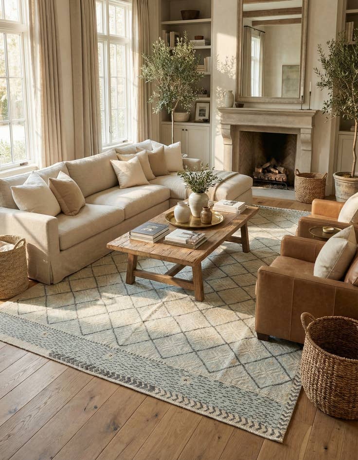 Detail image of 8' 9 x 12' 7  Hand Knotted Darya Wool Rug