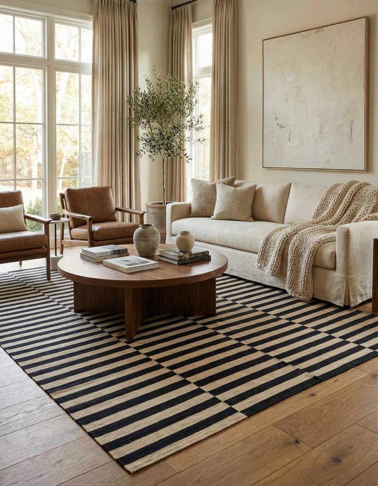 Detail image of 8' 7 x 11' 1  Hand Woven Kilim Modern Wool Rug