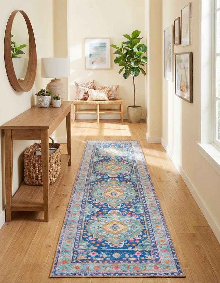 2' x 7' 10 Washable Timeless Runner Rug