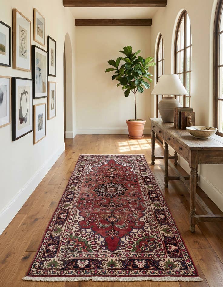 Detail image of  5' 7 x 10' 3  Hand Knotted Bakhtiar Persian Wool Runner Rug