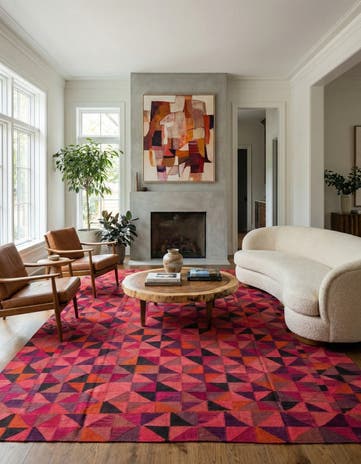 8' 2 x 11' 6 Hand Woven Kilim Modern Wool Rug
