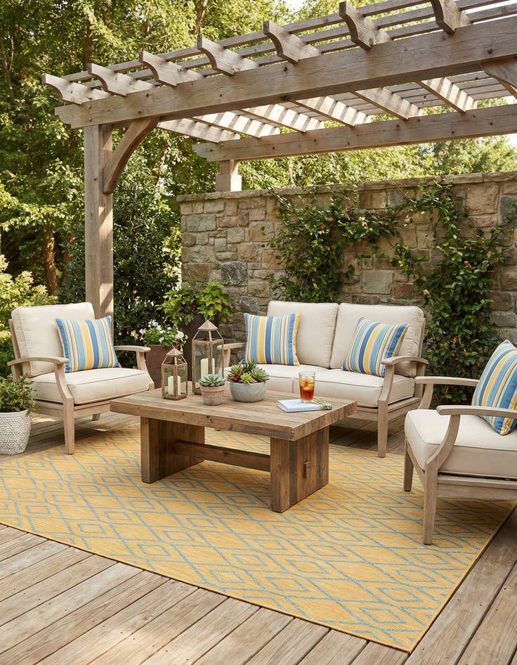 Detail image of 7' x 10' Easy-Clean Jill Zarin Turks and Caicos Indoor / Outdoor Rug