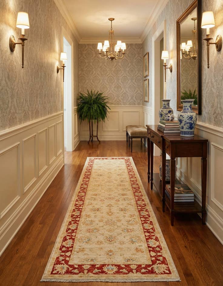 Detail image of 2' 9 x 12' 10 Kaizar Wool Runner Rug